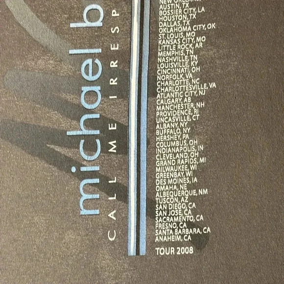 2008 Michael Bublé gray short sleeve t-shirt concert tour call me irresponsible - Picture 9 of 10